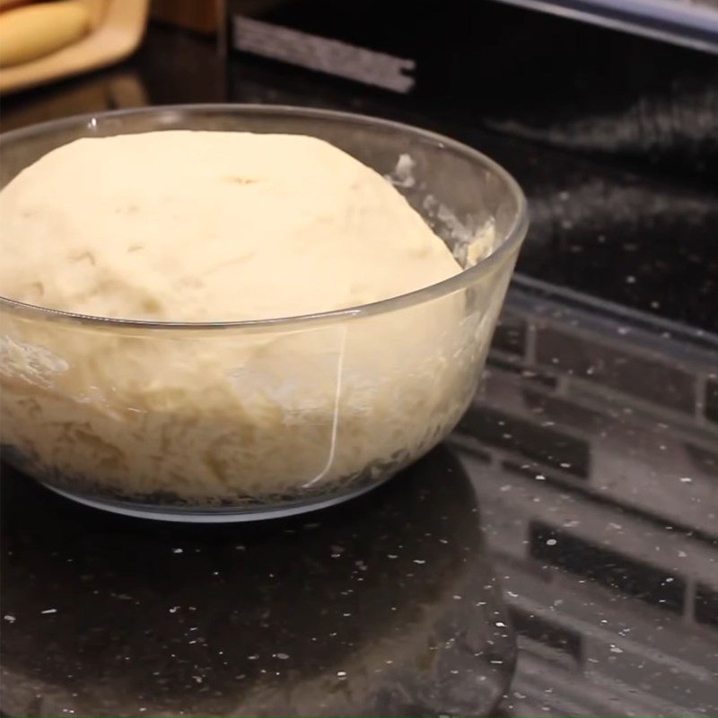 Step 3 Kneading and proofing the dough for ham and cheese croissant