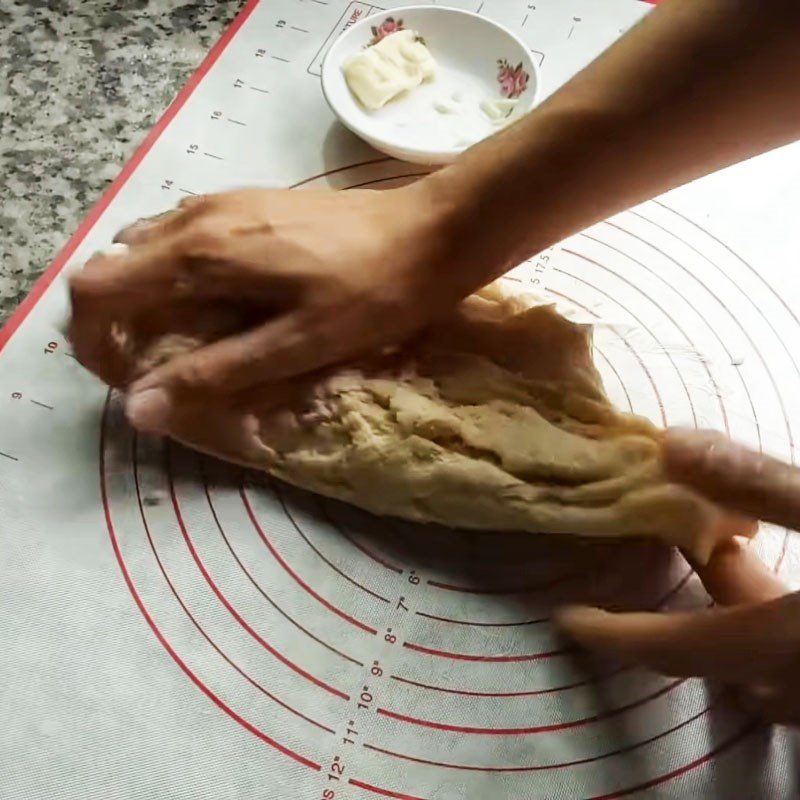 Step 3 Kneading and proofing the dough for Butter Milk Bread using a non-stick pan