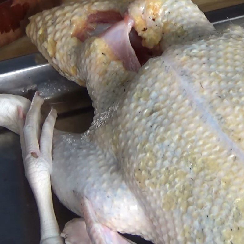 Step 3 Stuffing and marinating the duck Duck steamed with salt