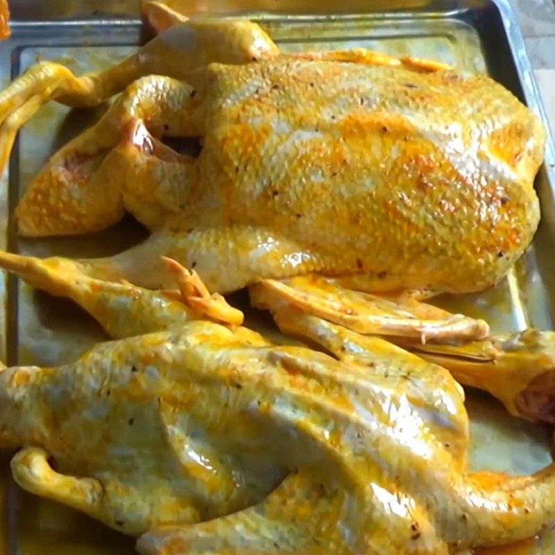 Step 3 Stuffing and marinating the duck Duck steamed with salt
