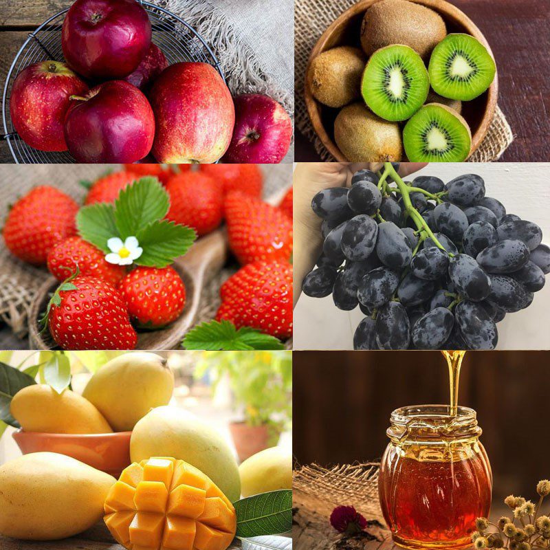 Ingredients for fruit salad - kiwi fruit
