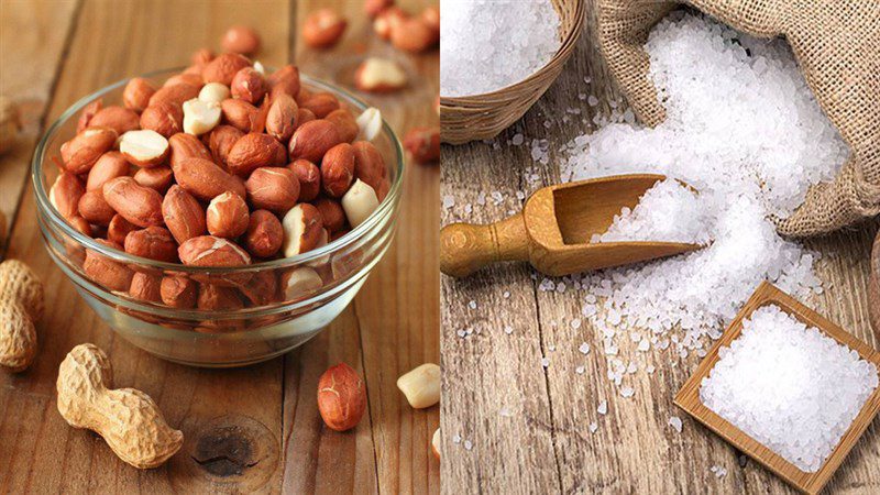 Ingredients for salted roasted peanuts