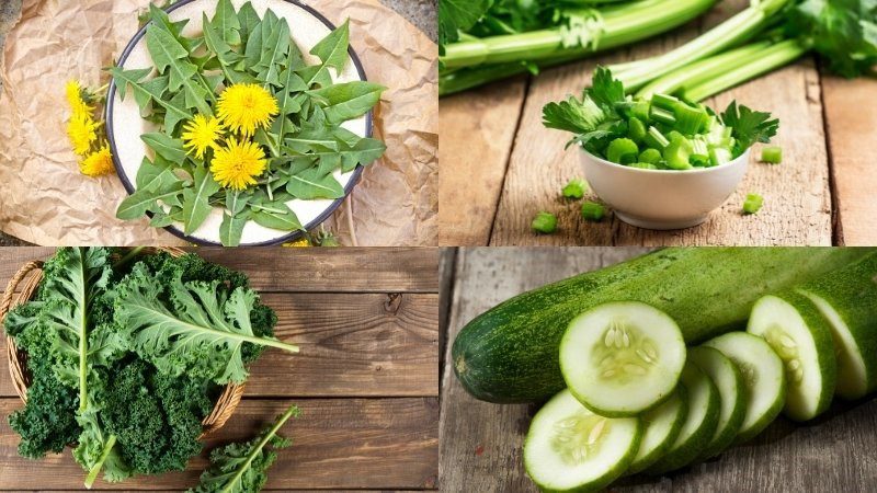 Ingredients for dandelion juice