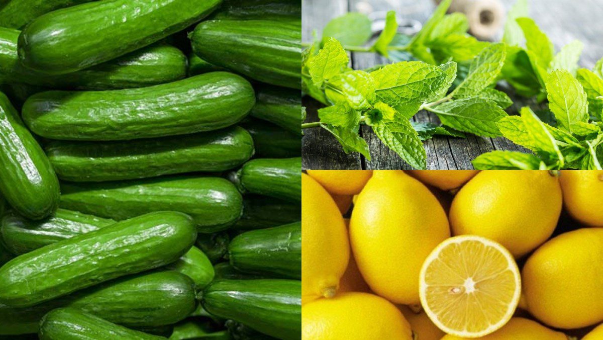 Ingredients for cucumber juice
