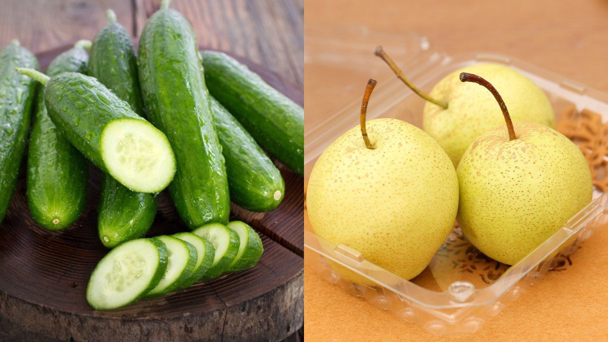 Ingredients for cucumber juice dish
