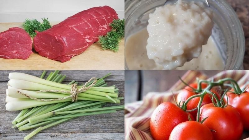 Ingredients for buffalo hot pot