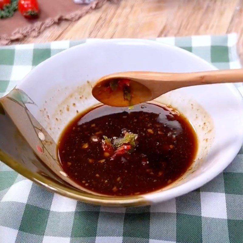 Step 2 Dressing for Thai vegetarian papaya salad (Recipe shared by Tiktok Vegetarian Kitchen XANH)
