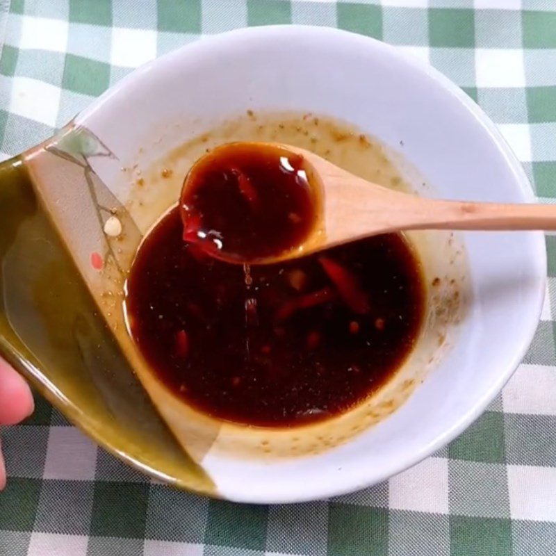 Step 2 Dressing for Thai vegetarian papaya salad (Recipe shared by Tiktok Vegetarian Kitchen XANH)