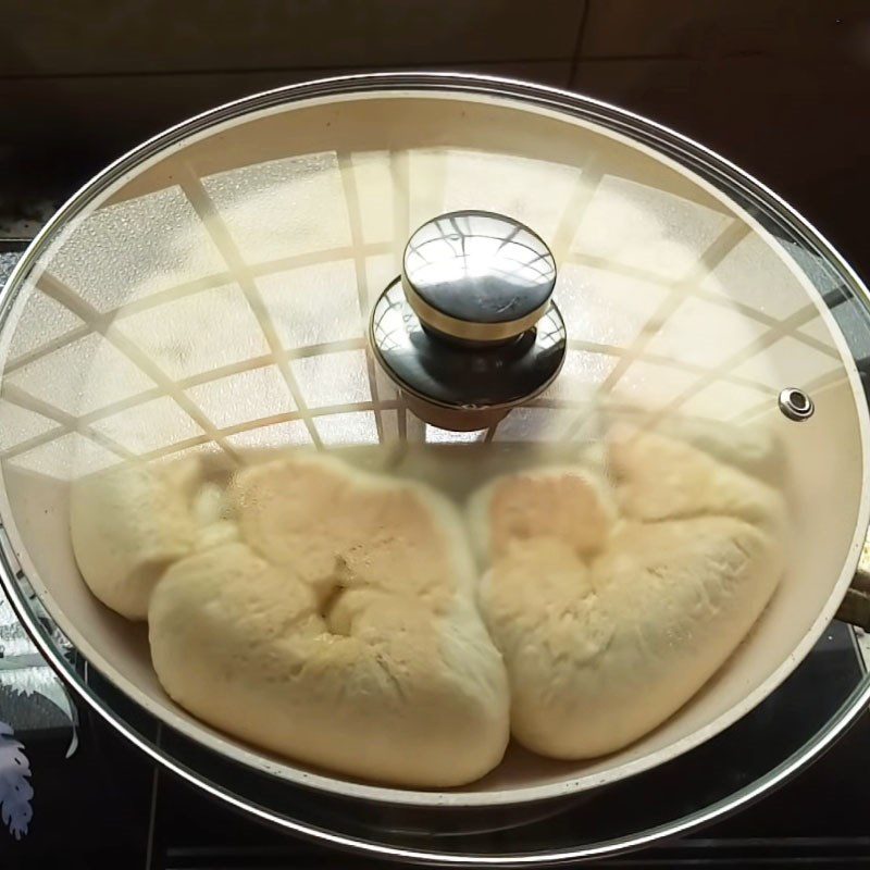 Step 5 Baking bread in a pan Butter milk bread using a non-stick pan