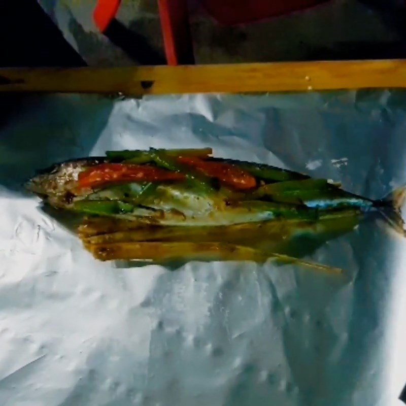 Step 3 Grilling the fish Fish wrapped in foil