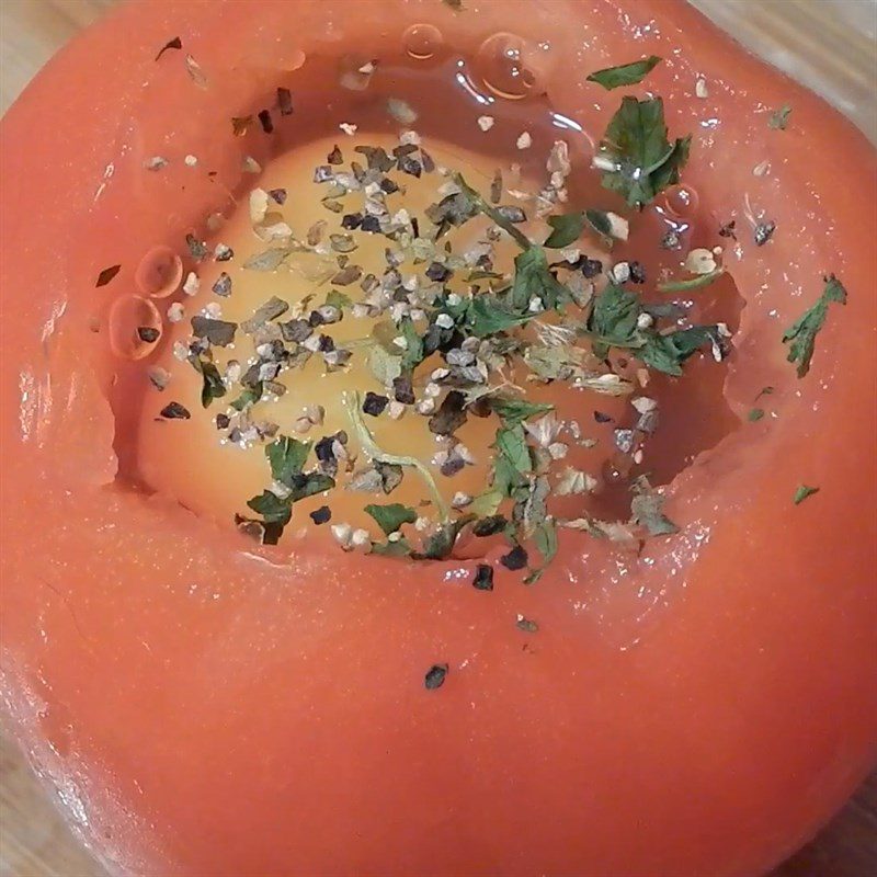 Step 3 Bake tomatoes Baked tomatoes with eggs