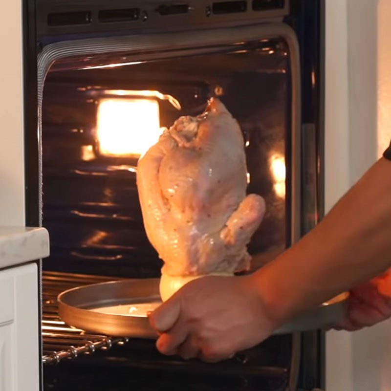 Step 4 Roast the chicken Whole roasted chicken stuffed with sticky rice
