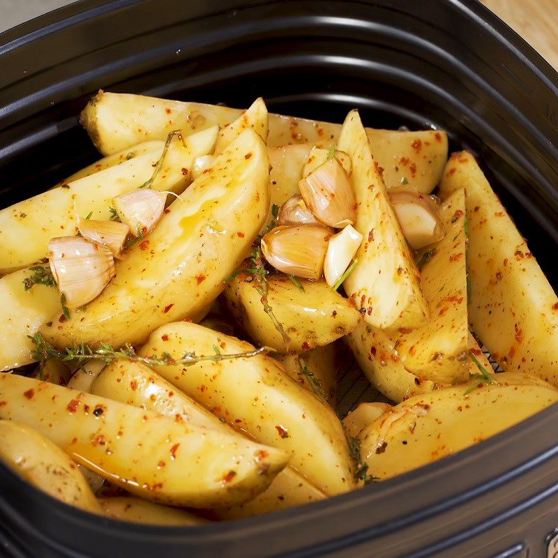 Step 3 Baking Potatoes Baked Potatoes with Cheese using an Air Fryer