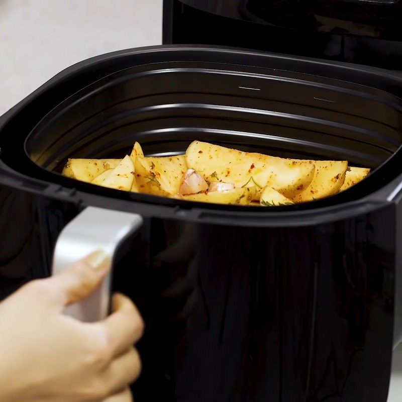 Step 3 Baking Potatoes Baked Potatoes with Cheese using an Air Fryer