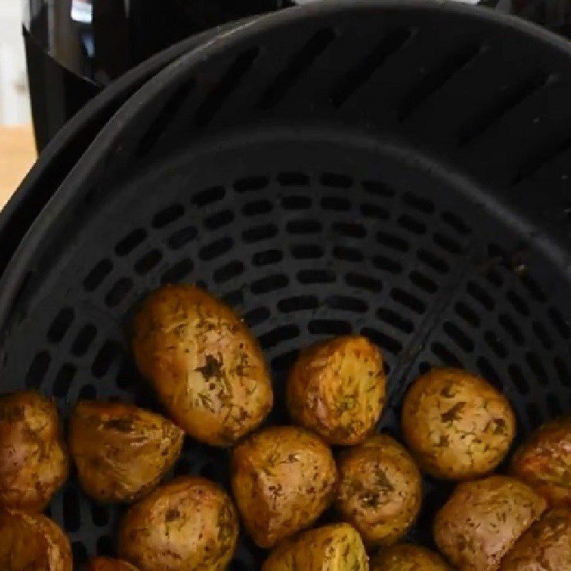 Step 3 Baked Potatoes Baked salted potatoes using an air fryer