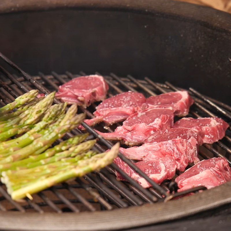 Step 5 Grilling the ribs Honey glazed lamb ribs