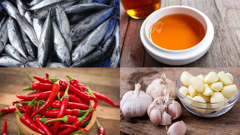 Ingredients for fried cobia with fish sauce