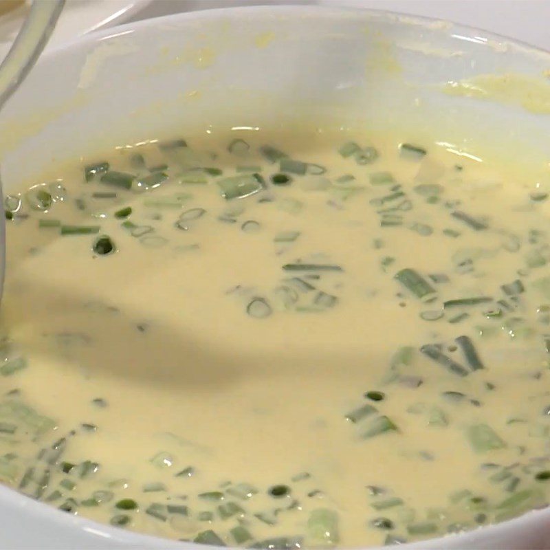 Step 1 Mix the batter for Seafood Pancakes