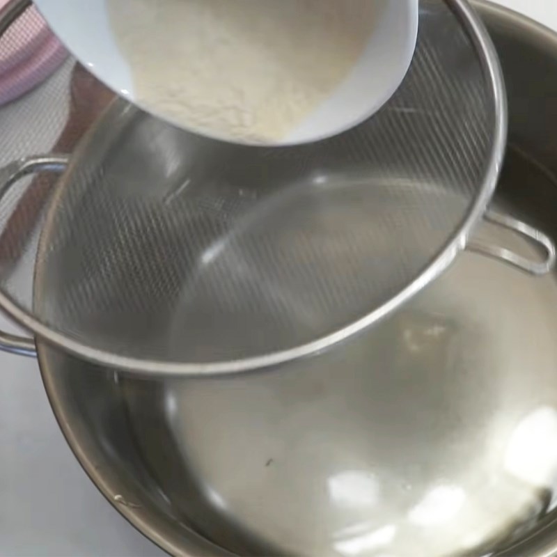 Step 1 Mixing jelly powder for multi-layer coffee flan jelly