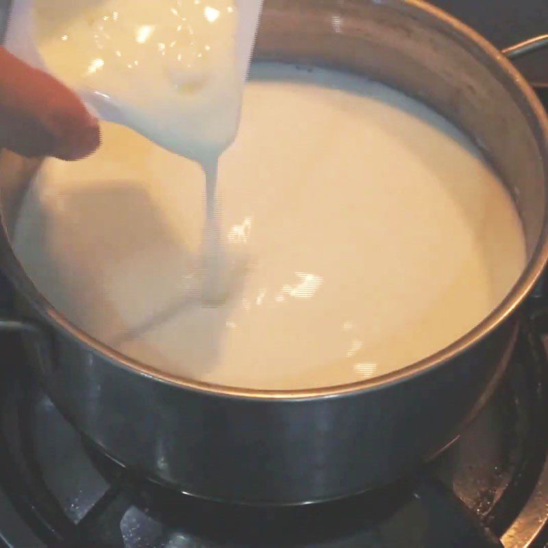 Step 2 Mix the starter yogurt Yogurt with condensed milk and powdered milk