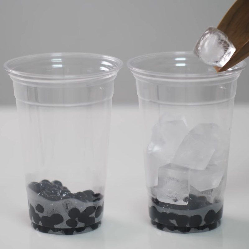 Step 3 Chocolate milk tea preparation Chocolate milk tea with tapioca pearls