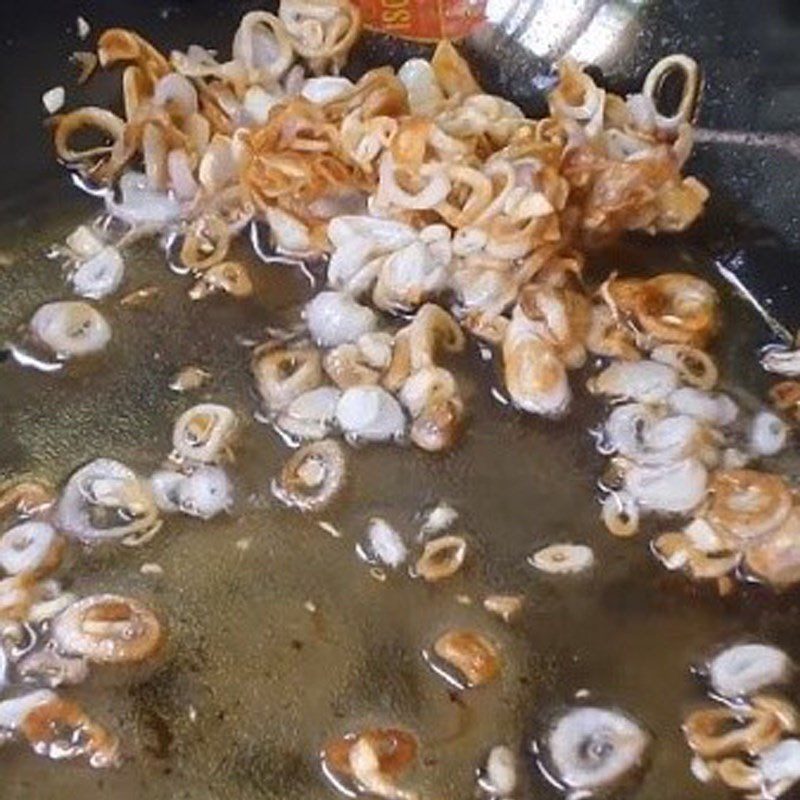 Step 3 Sauté purple onion for Chicken Cake