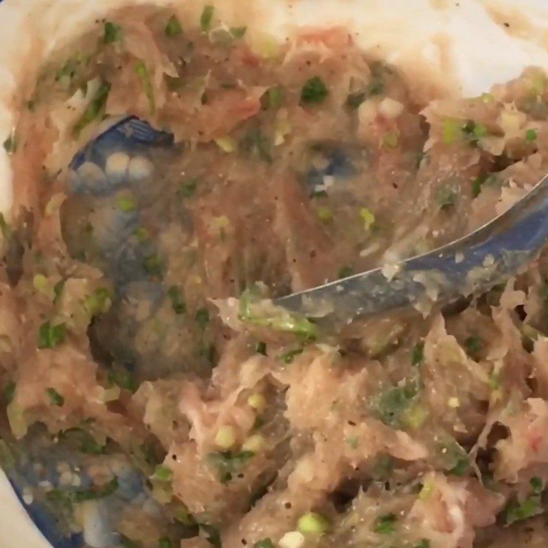 Step 1 Pound and marinate snakehead fish paste for Local Crab Hotpot