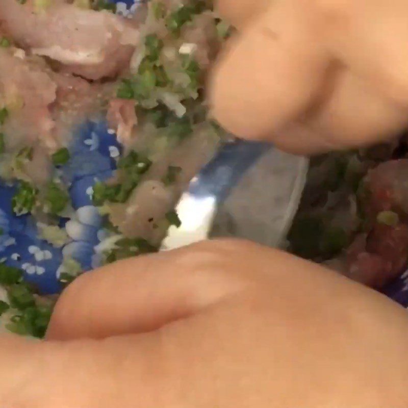 Step 1 Pound and marinate snakehead fish paste for Local Crab Hotpot