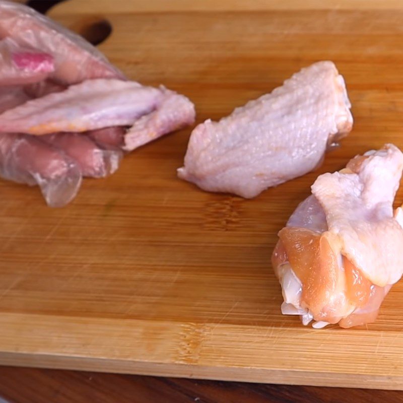 Step 2 Bone removal from chicken Lollipop fried chicken