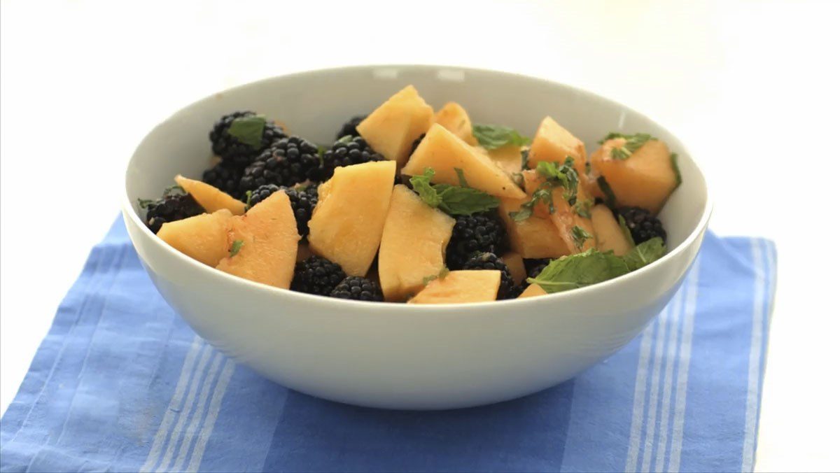 Black Raspberry Melon Salad