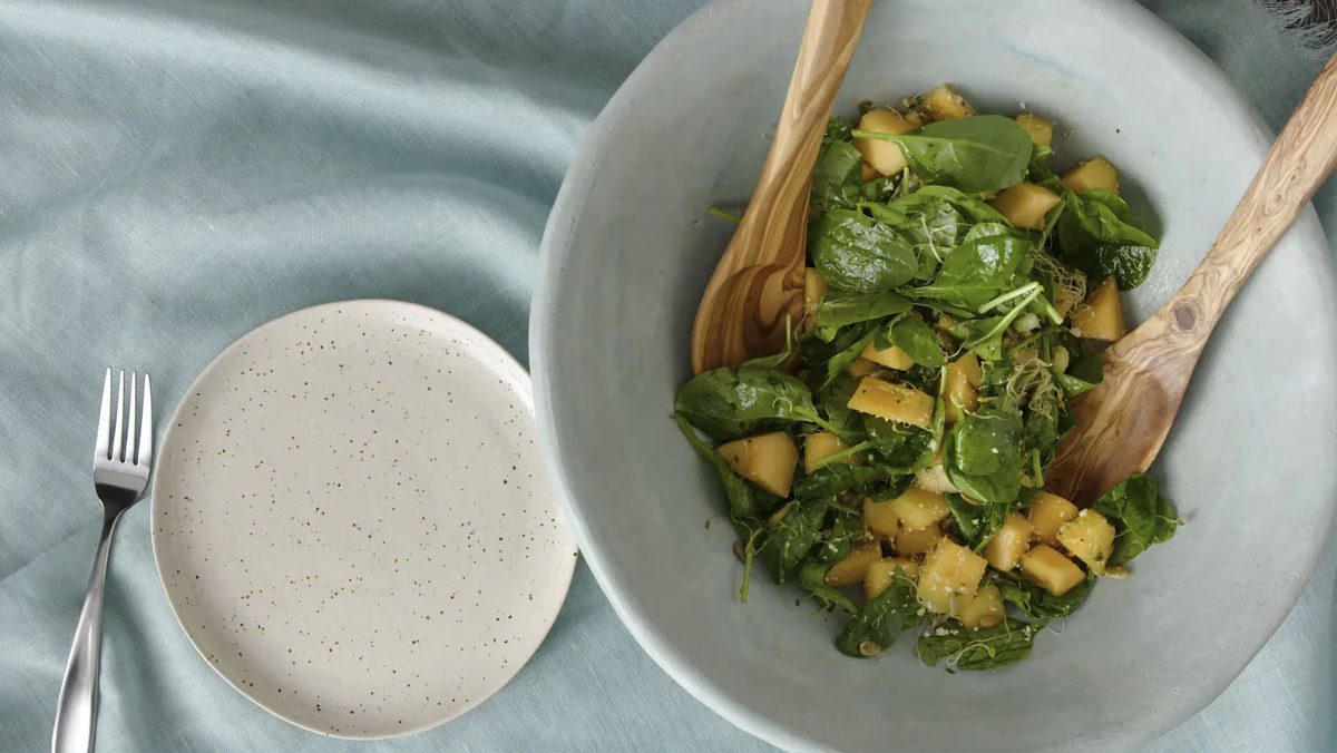 Melon Spinach Salad