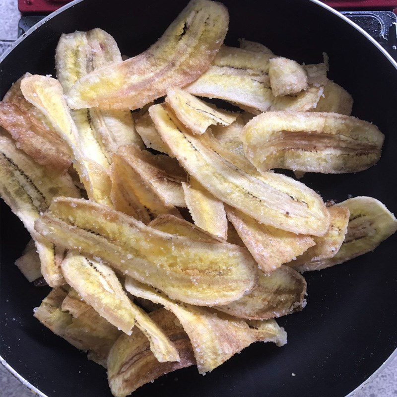 Step 3 Green banana with sugar