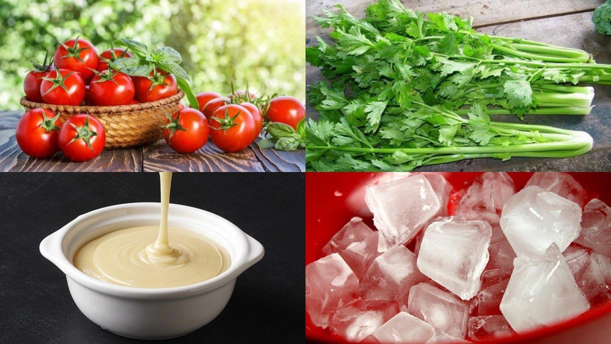 Ingredients for tomato smoothie