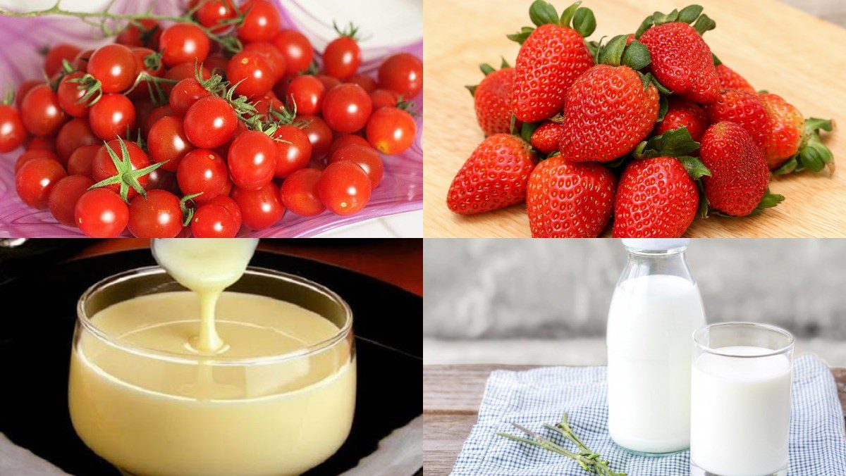 Ingredients for tomato smoothie