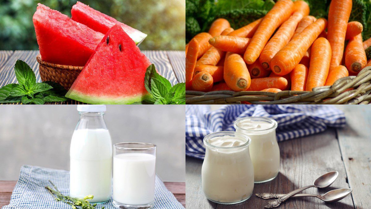 Ingredients for carrot smoothie