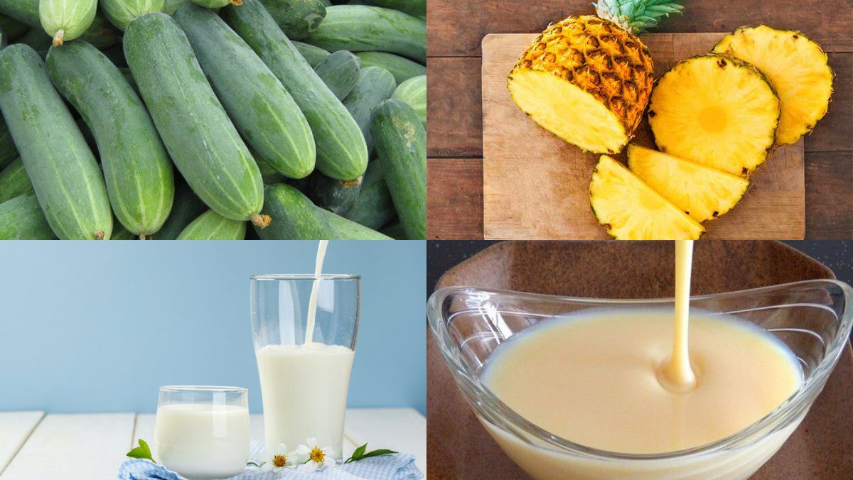 Ingredients for cucumber smoothie