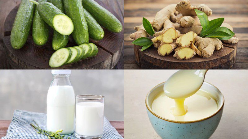 Ingredients for cucumber smoothie - cucumber