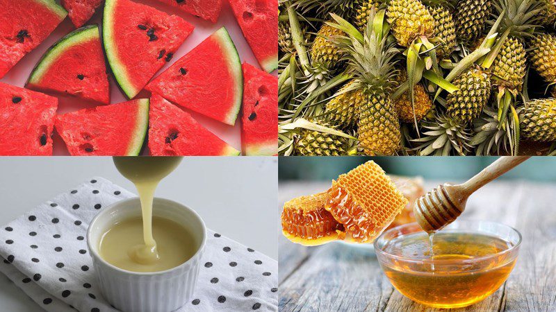 Ingredients for pineapple smoothie