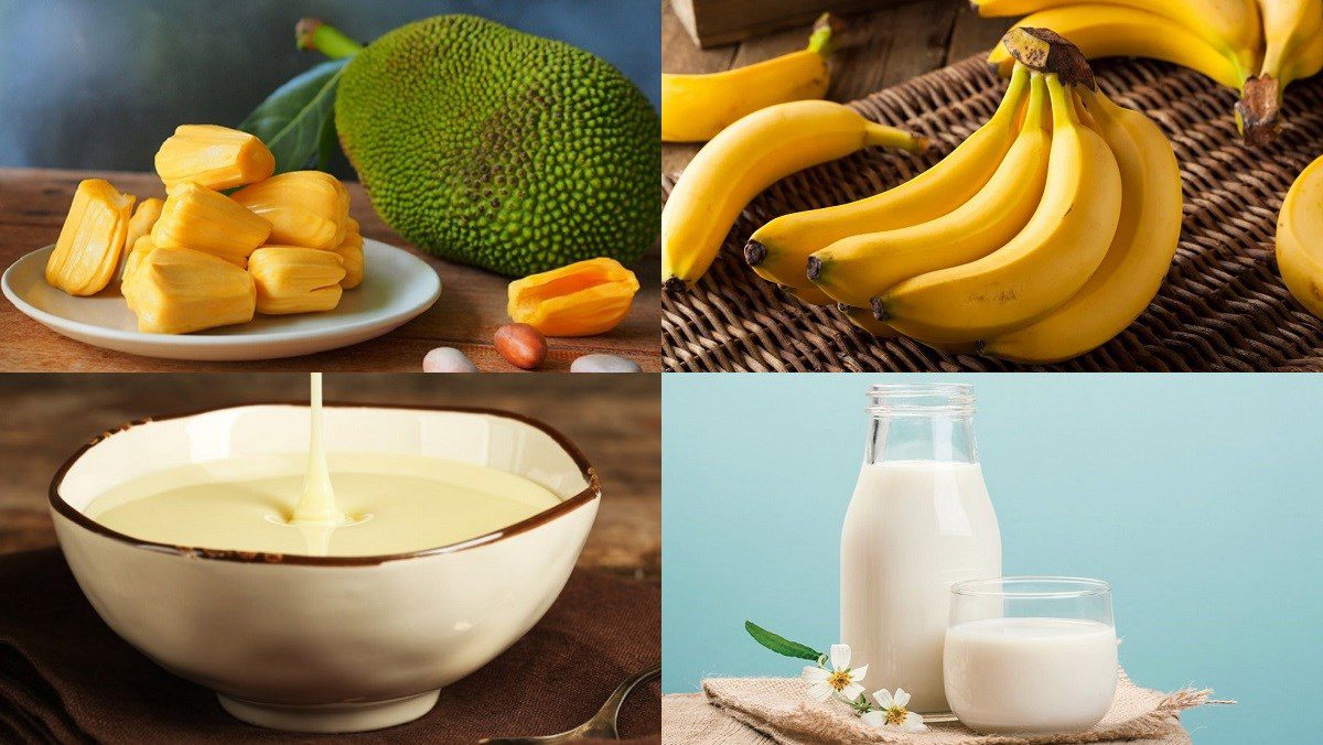 Ingredients for jackfruit smoothie