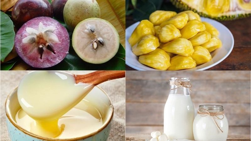 Ingredients for Jackfruit Milkshake