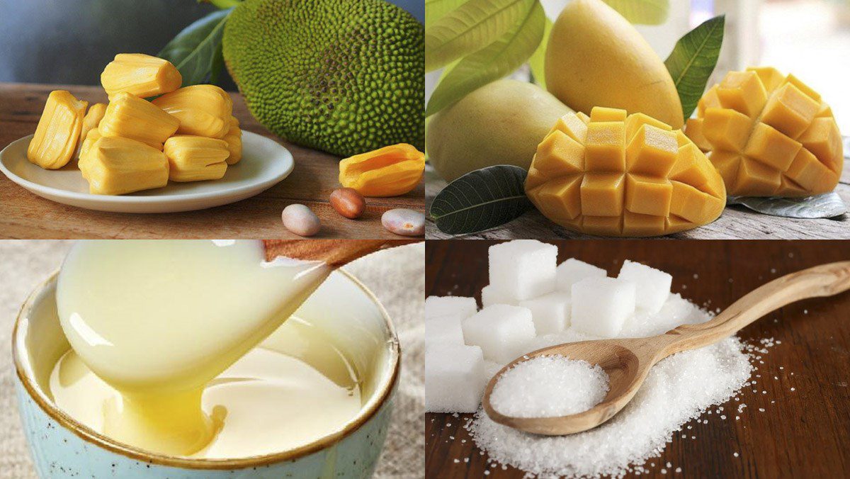 Ingredients for jackfruit smoothie