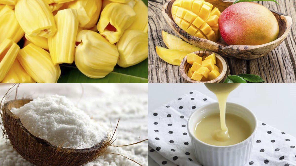 Ingredients for jackfruit smoothie