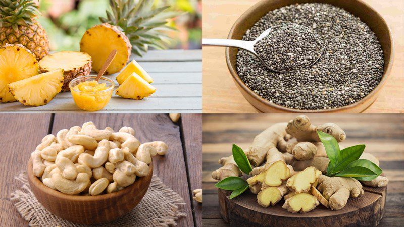Ingredients for pineapple smoothie