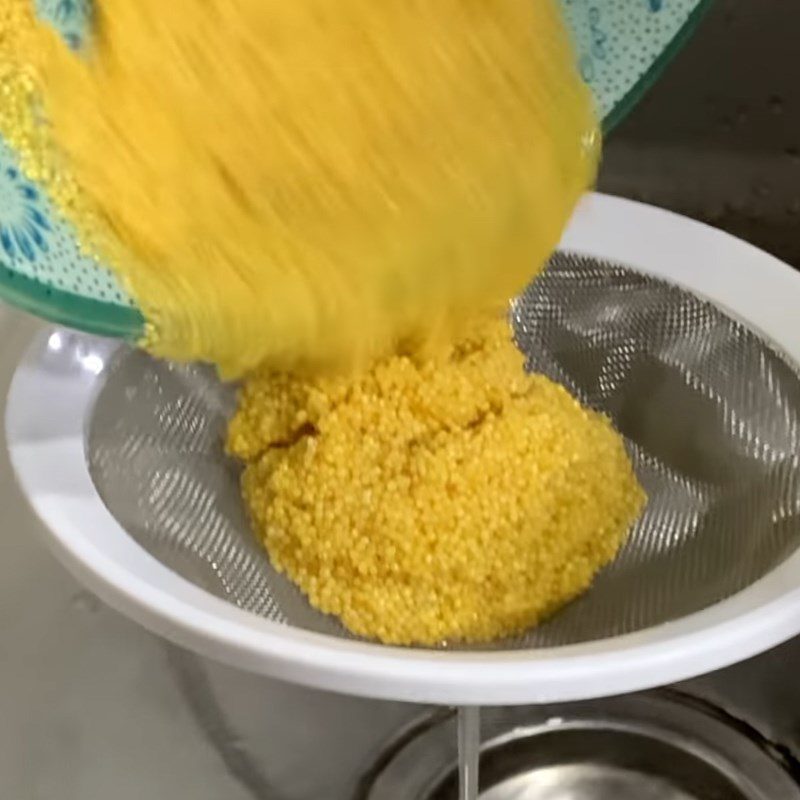 Step 2 Preparing millet for red apple tea