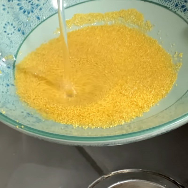 Step 2 Preparing millet for red apple tea