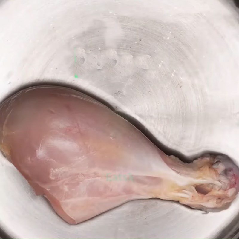 Step 1 Prepare and boil the chicken Chicken Congee with Lotus Seeds and Mung Beans