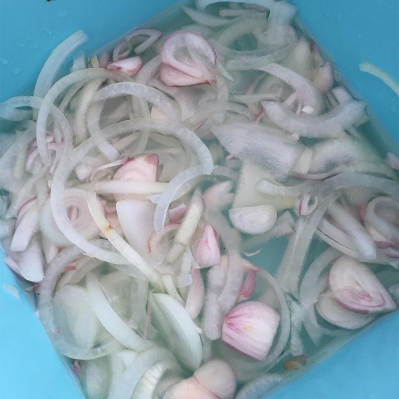 Step 2 Prepare banana flower and vegetables Chicken salad with banana flower