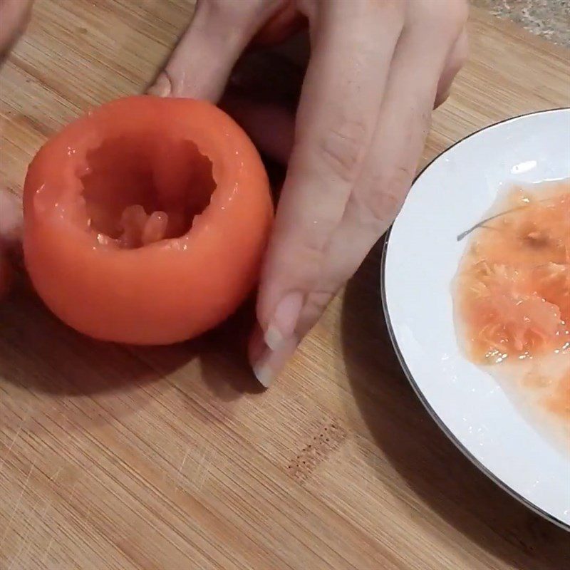 Step 1 Prepare the tomatoes Baked Tomato with Egg