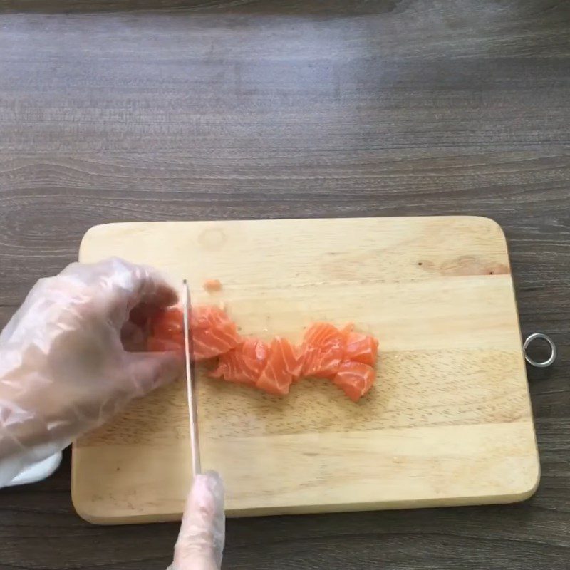 Step 1 Preparing the salmon for Salmon porridge using a slow cooker
