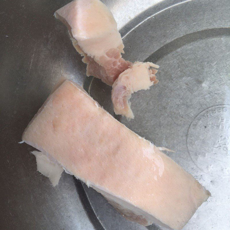 Step 1 Preparing tuna and pork belly Tuna with Pork Belly